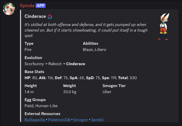Spinda Pokémon Discord Bot